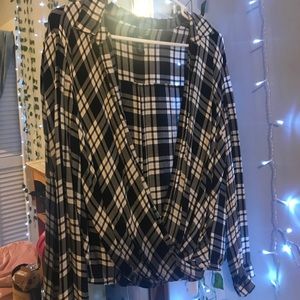 Long sleeve wrap shirt